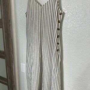 American Eagle Outfitters Black and White Sleeveless V-neck Sundress never used